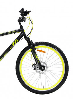 Next Level 26 Inch 47 cm Unisex 21V V-Brakes Zwart/Geel