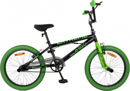 BMX Extreme 20 Inch 29 cm Unisex V-Brakes Zwart/Groen