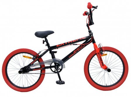 BMX Extreme 20 Inch 29 cm Unisex V-Brakes Zwart/Rood