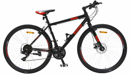 Control 28 Inch 47 cm Unisex 21V V-Brakes Zwart/Rood