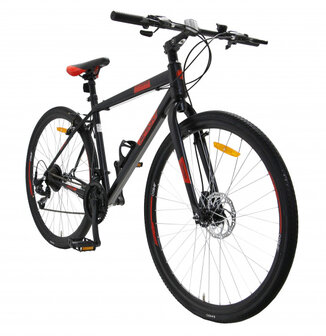 Control 28 Inch 47 cm Unisex 21V V-Brakes Zwart/Rood