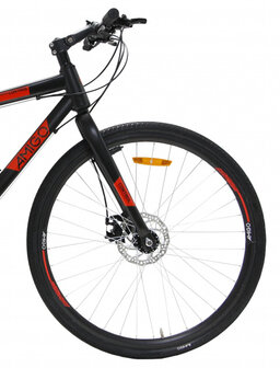 Control 28 Inch 47 cm Unisex 21V V-Brakes Zwart/Rood