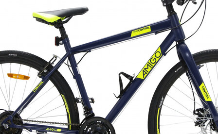 Control 28 Inch 47 cm Unisex 21V V-Brakes Blauw/Geel