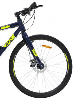 Control 28 Inch 47 cm Unisex 21V V-Brakes Blauw/Geel