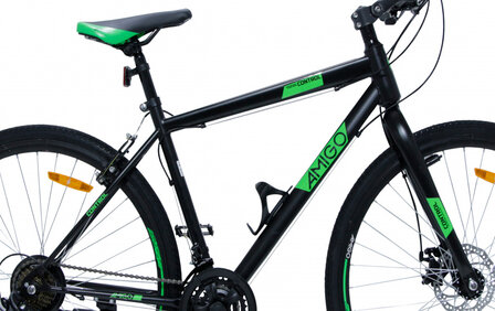 Control 28 Inch 47 cm Unisex 21V V-Brakes Zwart/Groen