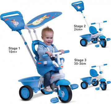 3-in-1-driewieler Elite Junior Wit/Blauw