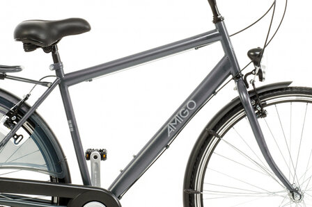 Bright 28 Inch 56 cm Heren 3V V-Brakes Antraciet
