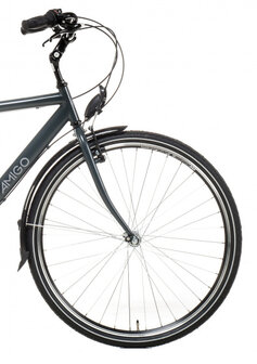 Bright 28 Inch 56 cm Heren 3V V-Brakes Antraciet