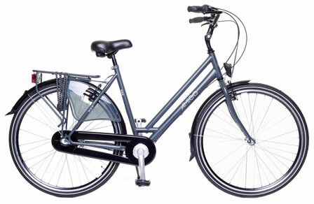Bright 28 Inch 53 cm Dames 3V V-Brakes Antraciet
