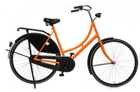 Oma Export 28 Inch 57 cm Dames Terugtraprem Zwart/Oranje