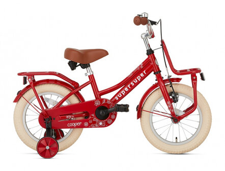 Cooper 14 Inch 21,5 cm Meisjes Terugtraprem Rood