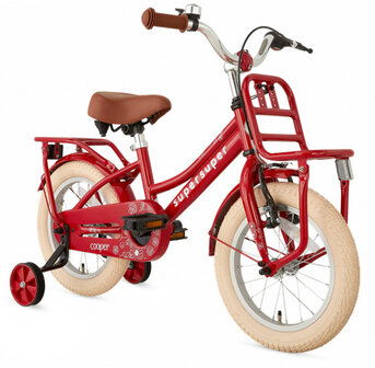 Cooper 14 Inch 21,5 cm Meisjes Terugtraprem Rood