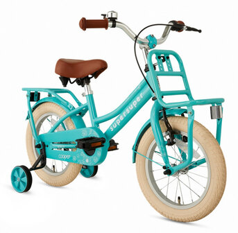 Cooper 14 Inch 21,5 cm Meisjes Terugtraprem Turquoise
