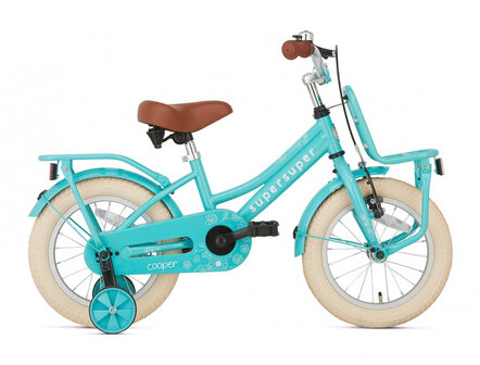 Cooper 14 Inch 21,5 cm Meisjes Terugtraprem Turquoise
