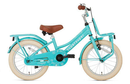 Cooper 16 Inch 25,4 cm Meisjes Terugtraprem Turquoise