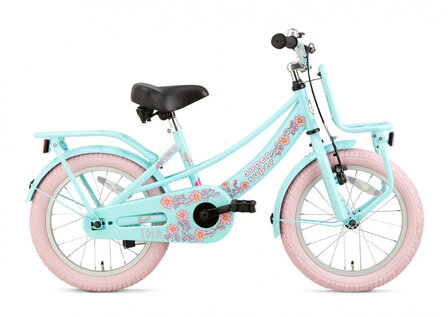 Lola 16 Inch 25,4 cm Meisjes Terugtraprem Lichtblauw/Roze