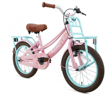 Lola 16 Inch 25,4 cm Meisjes Terugtraprem Roze/Turquoise
