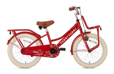 Cooper 18 Inch 28 cm Meisjes Terugtraprem Rood