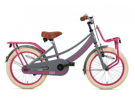 Lola 18 Inch 28 cm Meisjes Terugtraprem Roze/Grijs