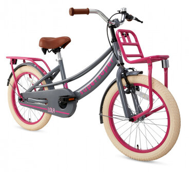 Lola 18 Inch 28 cm Meisjes Terugtraprem Roze/Grijs