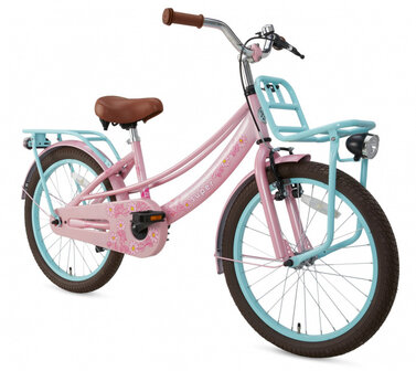 Lola 20 Inch 31,75 cm Meisjes Terugtraprem Roze/Turquoise