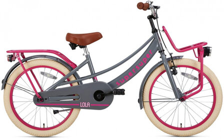 Lola 20 Inch 31,75 cm Meisjes Terugtraprem Roze/Grijs