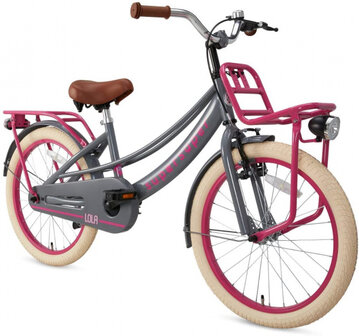 Lola 20 Inch 31,75 cm Meisjes Terugtraprem Roze/Grijs