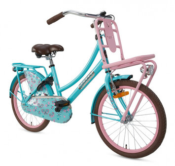 Daily Dutch Basic 20 Inch 32 cm Meisjes Terugtraprem Turquoise/Roze