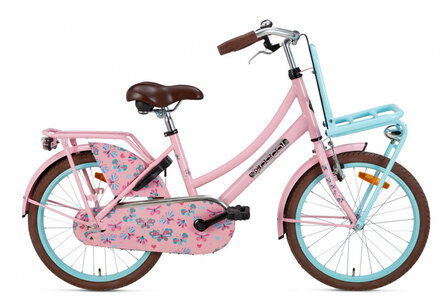 Daily Dutch Basic 20 Inch 32 cm Meisjes Terugtraprem Roze/Lichtblauw