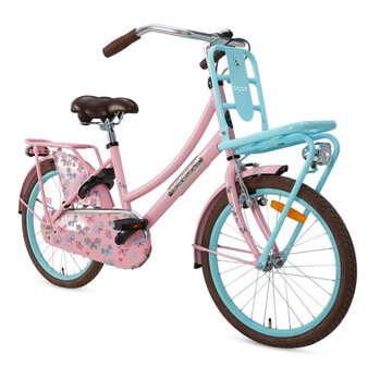 Daily Dutch Basic 20 Inch 32 cm Meisjes Terugtraprem Roze/Lichtblauw