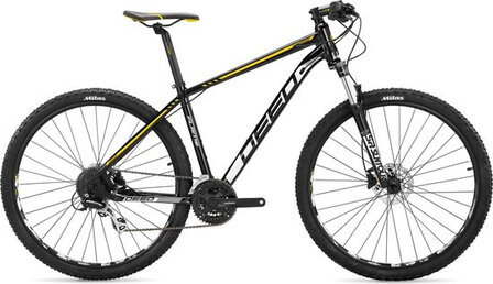 Flame 296 29 Inch 50 cm Heren 21V Mechanische schijfrem Zwart/Geel