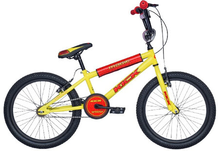 BMX Kick 16 Inch 25,4 cm Junior Knijprem Geel/Rood