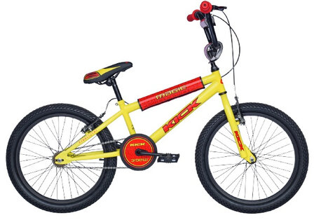 BMX Kick 18 Inch 28 cm Junior Knijprem Geel/Rood