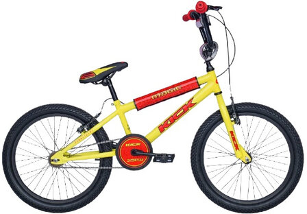 BMX Kick 20 Inch 31,75 cm Junior Knijprem Geel/Rood