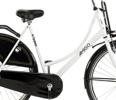 Eclypse 28 Inch 56 cm Dames Terugtraprem Wit/Zwart