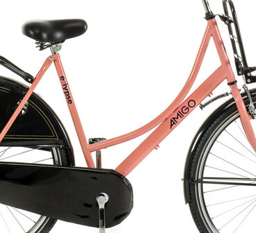Eclypse 28 Inch 56 cm Dames Terugtraprem Roze/Zwart