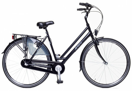 Bright 28 Inch 50 cm Dames 3V V-Brakes Matzwart