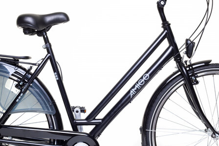 Bright 28 Inch 50 cm Dames 3V V-Brakes Matzwart