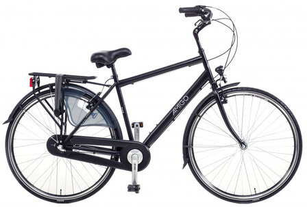 Bright 28 Inch 50 cm Heren 3V V-Brakes Matzwart