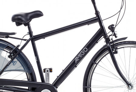 Bright 28 Inch 50 cm Heren 3V V-Brakes Matzwart