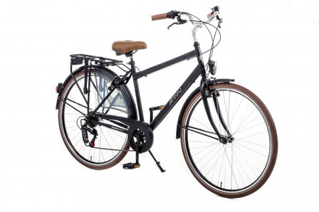 Style 28 Inch 56 cm Heren 6V V-Brakes Matzwart