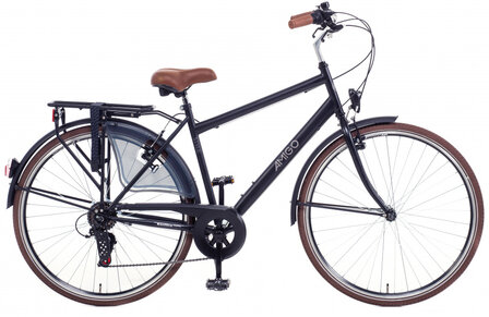 Style 28 Inch 50 cm Heren 6V V-Brakes Matzwart