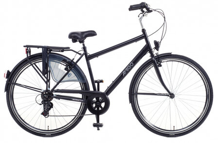 Style 28 Inch 56 cm Heren 6V V-Brakes Zwart