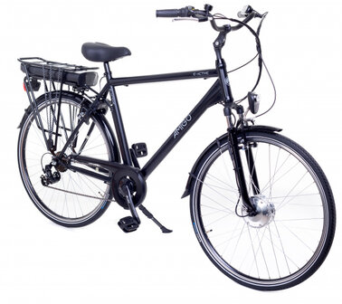 E-Active 28 Inch 56 cm Heren 7V V-Brakes Matzwart