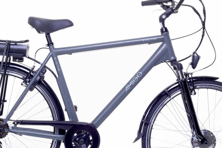 E-Active 28 Inch 56 cm Heren 7V V-Brakes Matgrijs