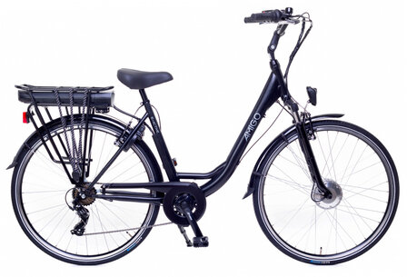 E-Active 28 Inch 50 cm Dames 7V V-Brakes Matzwart
