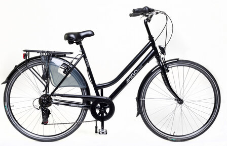 Moves 28 Inch 56 cm Dames 6V V-Brakes Matzwart