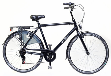 Moves 28 Inch 56 cm Heren 6V V-Brakes Matzwart