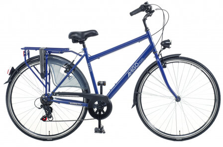 Moves 28 Inch 50 cm Heren 6V V-Brakes Matblauw