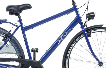 Moves 28 Inch 50 cm Heren 6V V-Brakes Matblauw